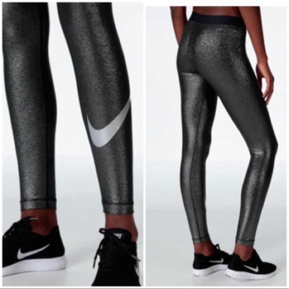 Nike Pro Cool Metallic Silver Legging